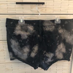 Bleach dyed shorts